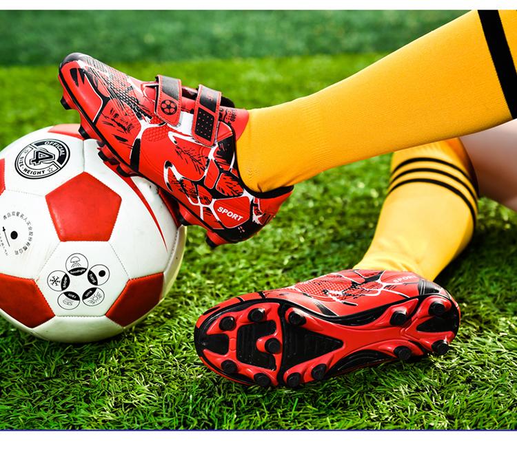 Product Introduction of Kids Soccer Shoes Boys Outdoor Sport Shoes TF/FG Cleats Training Anti Slip and Wear-resistant Girls Football Shoes Boots Size28-38 17