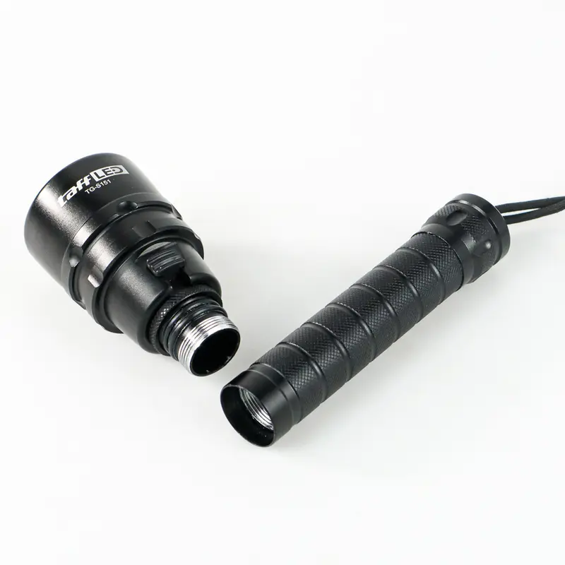 Senter Selam LED Diving Lampu Dalam Air Laut Nyelam Scuba Dive Waterproof IP68 T6 Paket Lengkap 2 Batre + Cas 6