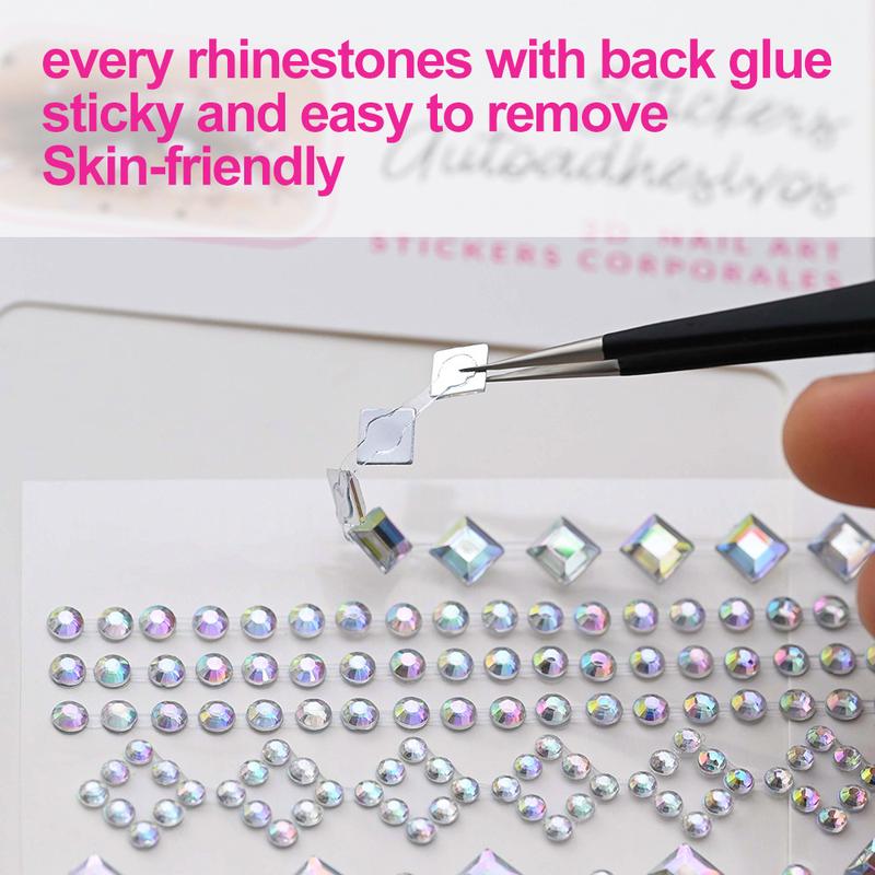 Diamond Face Stickers Nail Art Diamond Face Performance Party Makeup Ball Decorations No Glue Decorative Face Stickers 1
