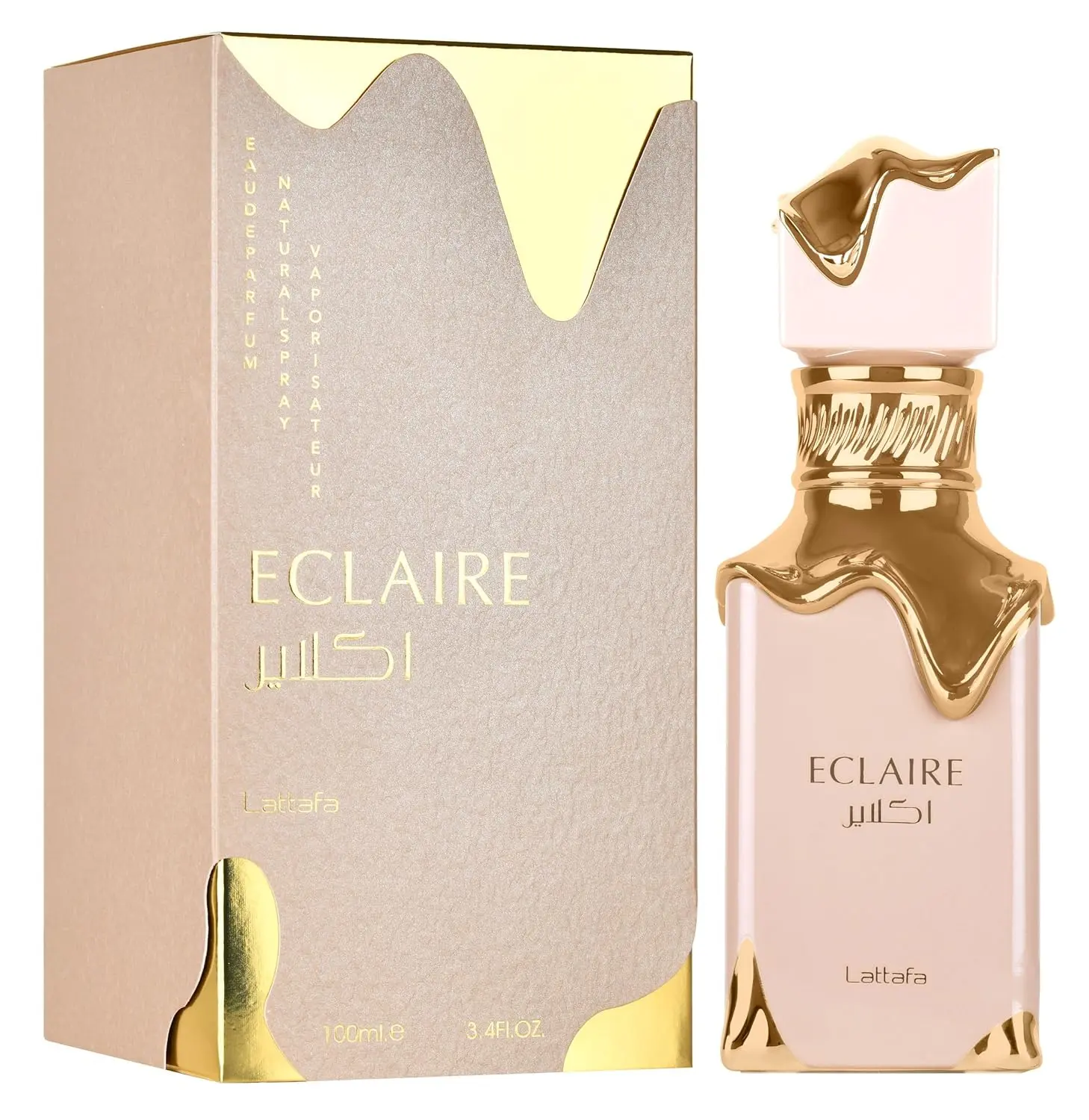 Lattafa Eclaire Eau de Parfum Spray for Women, 3.4 Ounce,Long Lasting Scent Perfumes,honey and vanilla Perfume Spray