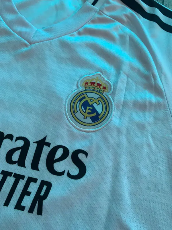 Áo Bóng Đá,Áo Đá Banh Trẻ Em CLB Real Madrid In Sẵn Tên Mbappe số 9 ( M3P) - Vải Mè Thái Cao Cấp 3