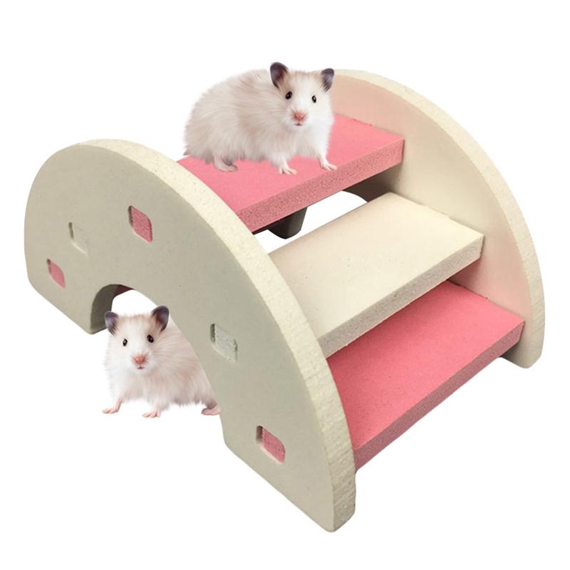 Product Introduction of Hamster Ladder Rainbow Bridge Pet Toys Plastic Bridge Hanging Toys Small Animals Cage Accessories 7