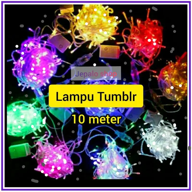 Lampu tumblr LED hias tumblr 10 meter Lampu Tumblr LED Kotak Packingan Box Lampu LED Dekorasi LED Lampu Natal jepalo shop makassar