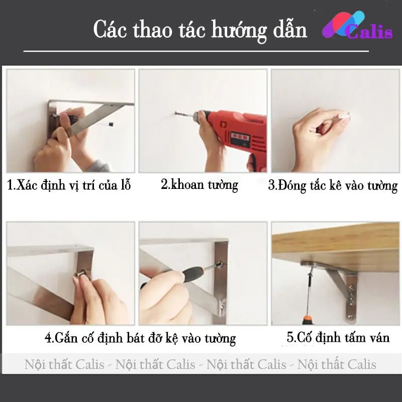 Ke Pát Đỡ Kệ Gắn Tường chữ L Cố Định Chịu Lực Inox PGT-03 4