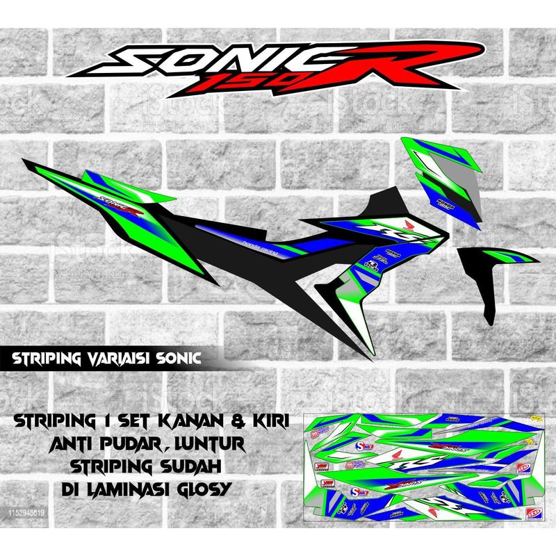 STICKER STRIPING STICKER VARIASI MOTOR HONDA SONIC Glosy 4