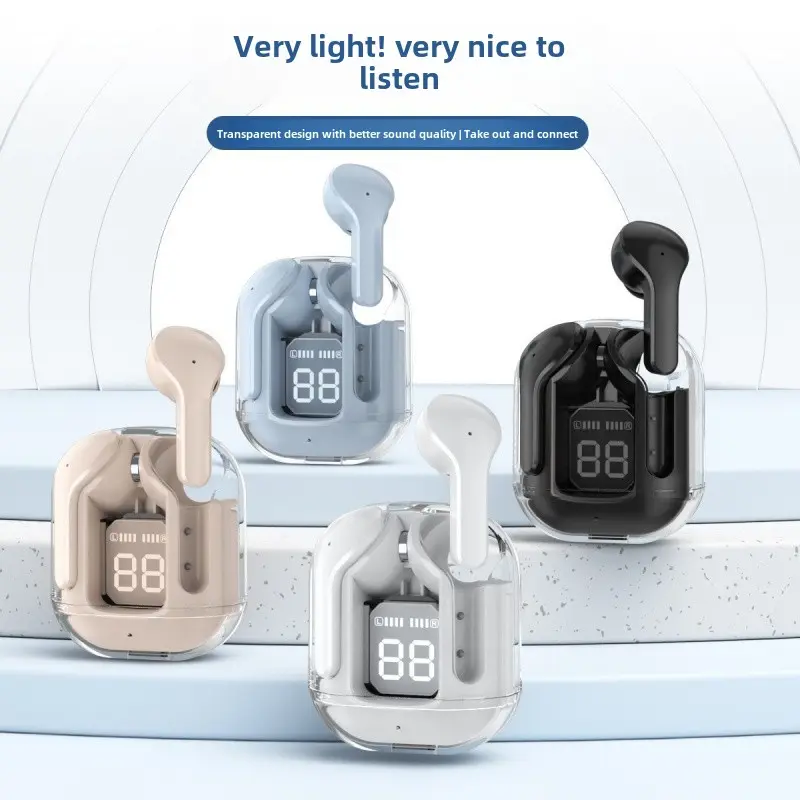 Air31 Generation Transparent Warehouse Wireless in-Ear tws Bluetooth Noise Reduction Digital Display Sports Bluetooth Headset  earphone earbuds noise  cancelling  earbuds