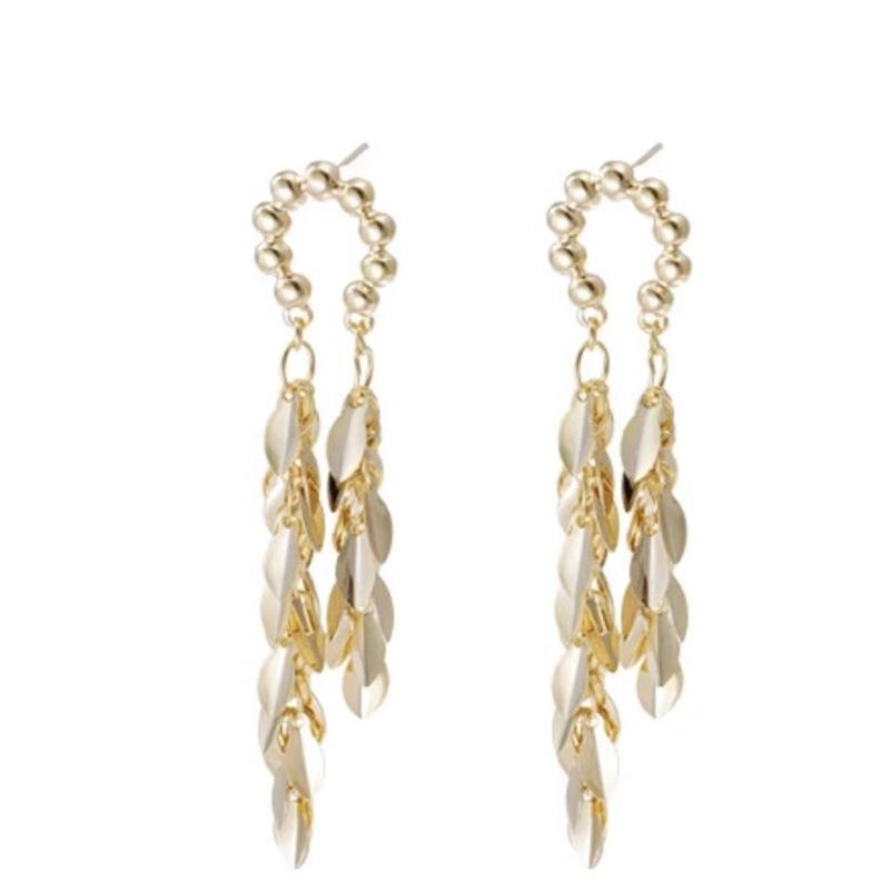 Luxe Fringed Maize Tassel Earrings for Women 5