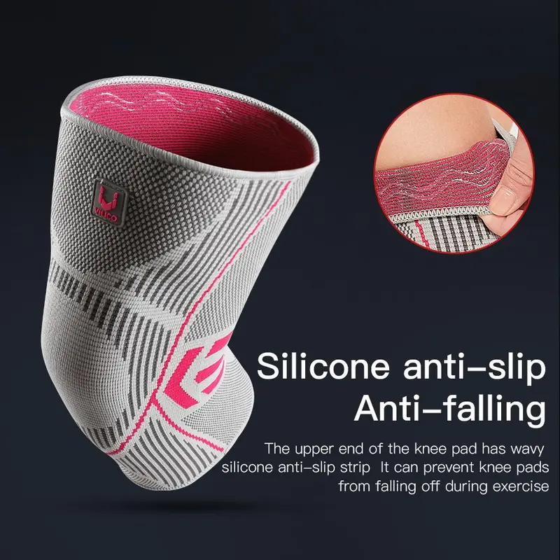 Knee Brace, 1 Count Non-slip Knee Support, Compression Knee Sleeve, Anti Slip Silicone Knee Brace, Outdoor Sport Products 4
