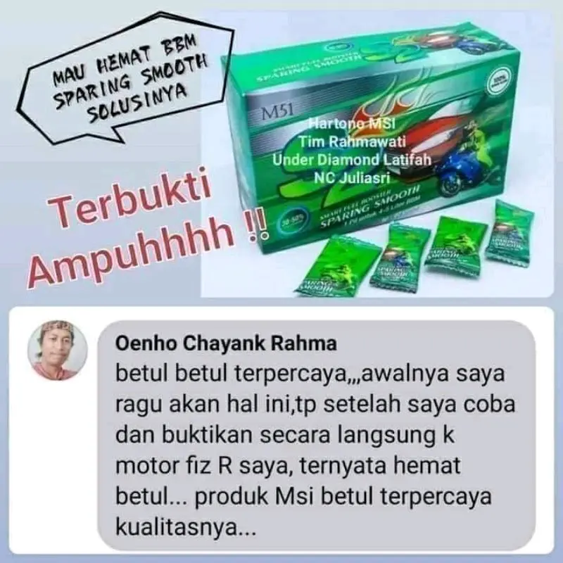 SPAIRING SMOOTH PENGHEMAT BBM MOTOR MOBIL