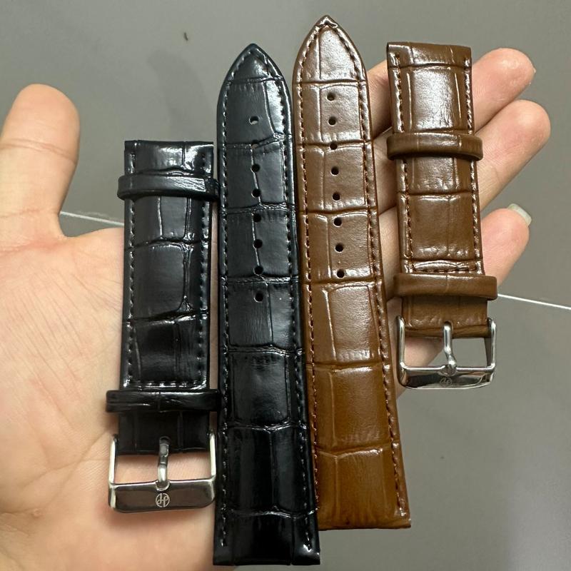 Dây da đồng hồ nam PABLO RAEZ đủ size 20 22mm cực mềm tặng dụng cụ tháo dây