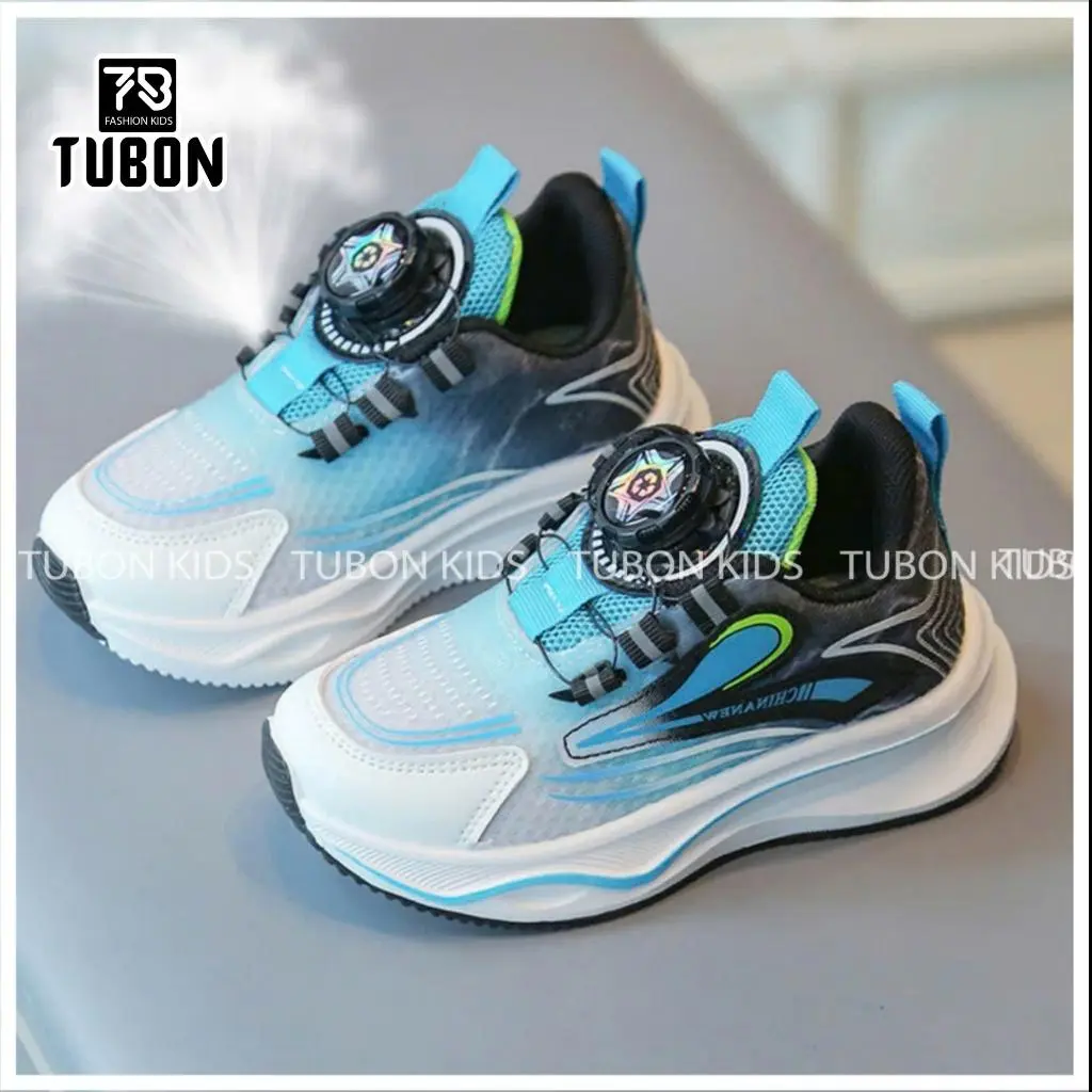 Giày Thể Thao Bé Trai, Giày Bé Gái, Mẫu Mới Đế Boost Khóa Xoay Sành Điệu, 3 Sọc FASHION 3-10T - G153