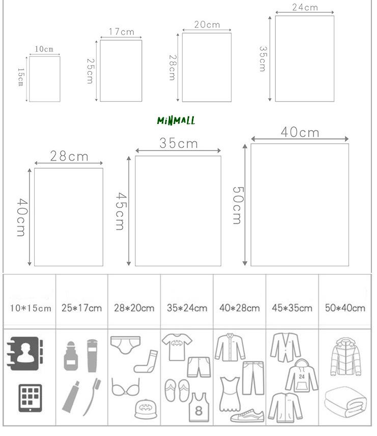 Product Introduction of Túi zip đựng mỹ phẩm/ giày dép / quần áo đủ Size chống thấm nước 0