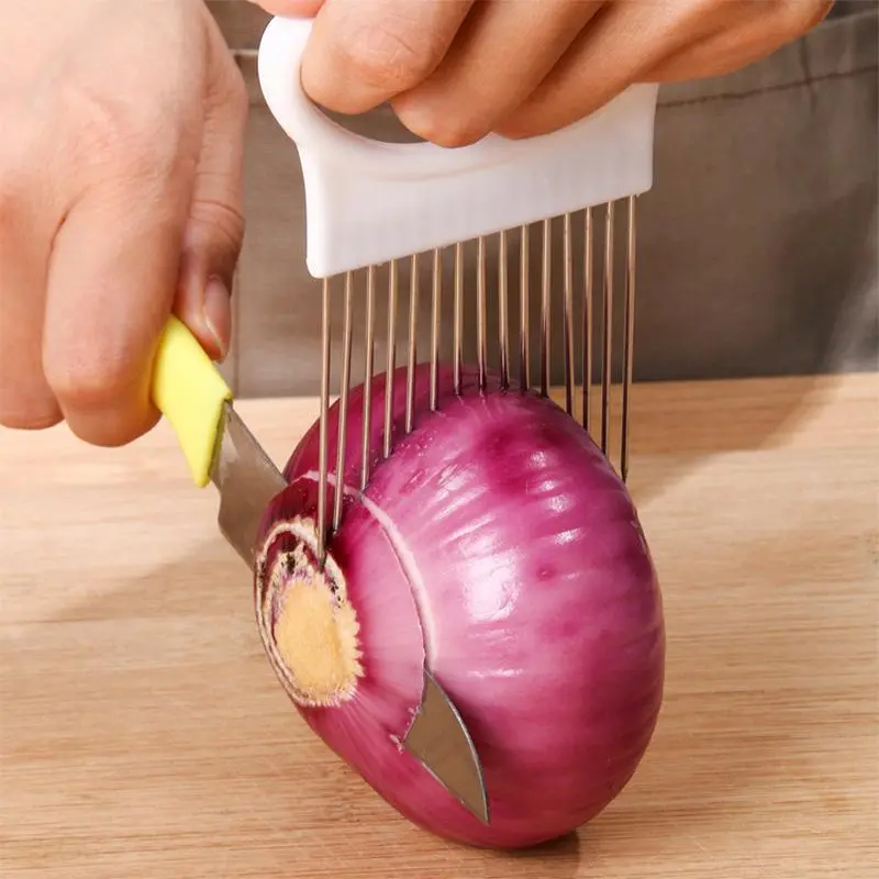 Stainless Steel Onion Cutter, Vegetable Cutter, Multifunctional Fruit & Vegetable Cutter, Modern Kitchen Utensils & Gadgets