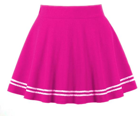 Rok anak perempuan kid skirt rok list putih hitam Fashion rok anak10–12 1