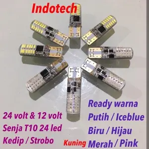 SEPASANG (2Biji) Lampu Senja Kota Mobil Truk 24 Volt 24 Led Nyala Kedip