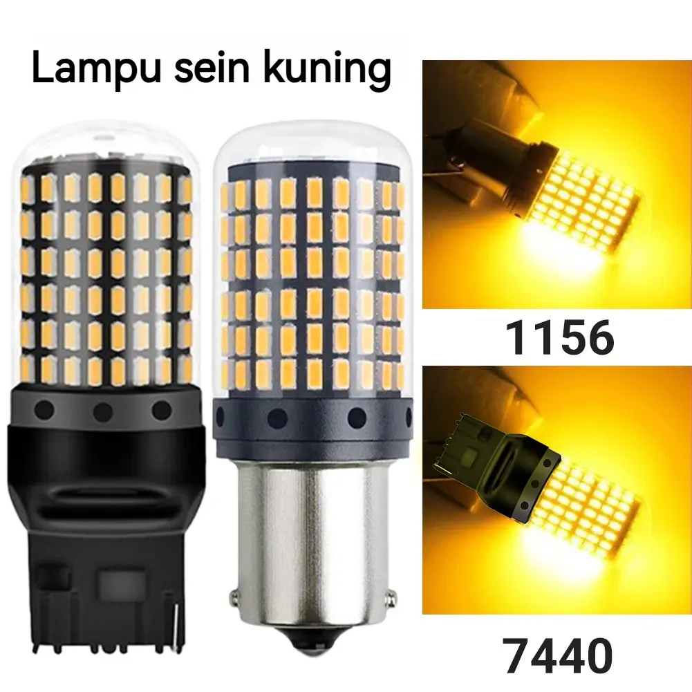 Lampu Sein & Rem LED Super Terang 144 SMD Universal 12–24V - Hemat Energi, Tahan Lama, Cocok untuk Berbagai Kendaraan (2 pcs)