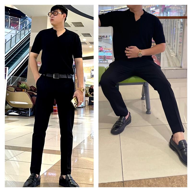 Quần Tây Nam Slimfit Ống Côn Body HT , Quần Âu Cotton  Co Giãn 4 Chiều  Dáng Body Công Sở  Bigsize : 45-80kg Quần Ôm Body Menswer  .