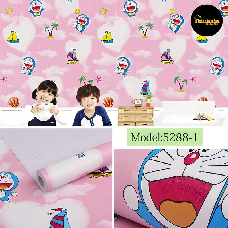 10m Giấy Dán Tường Hoạt Hình Trẻ em sẵn keo bóc dán , khổ rộng 45 cm