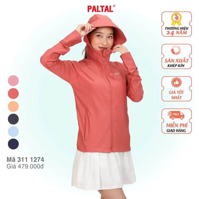 Áo khoác nữ PALTAL chống nắng, chống tia UV đến 99% chất Poly cát mỏng nhẹ  - Thương hiệu hơn 24 năm - Mã 311p 1274 2