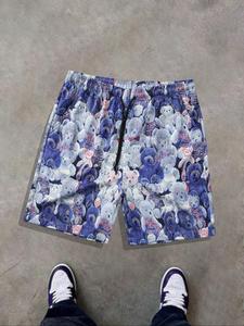 Men's All Over Bear Print Drawstring Waist Swim Shorts, Regular Fit Casual Comfy Breathable Swim Shorts for Summer, Men's Swimwear for Beach Vacation