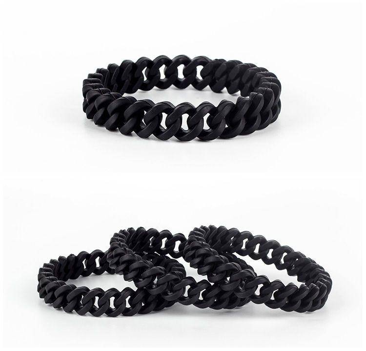 Product Introduction of Gelang Tangan Pelangi, Gaya Eropah dan Amerika, Berwarna-warni, Warna Campuran, Hitam dan Putih, Reka Bentuk Kerawang, Fesyen Lelaki Bergaya, Personaliti Ringkas, Gelang Tangan Silikon Pusing, 2024 4