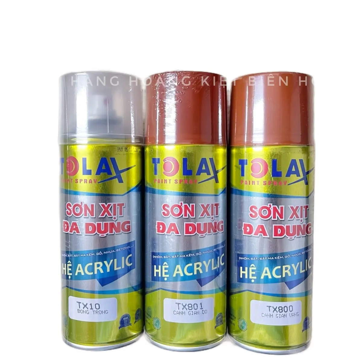 Sơn Xịt BÓNG GỖ TOLAX Màu Cánh Gián Vàng TX800, Cánh Gián Đỏ TX801