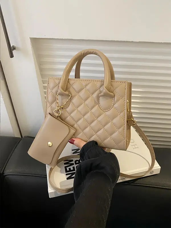 Trendy Minimalist Zipper Small Compact Square Bag, Personalized Luxury Handbag, Elegant Pu Leather Shoulder Crossbody Bag for Daily Use As Birthday Gift for Friend, Gift for Mom Mother's Day Gift, Purse Women, Sling Purse 3