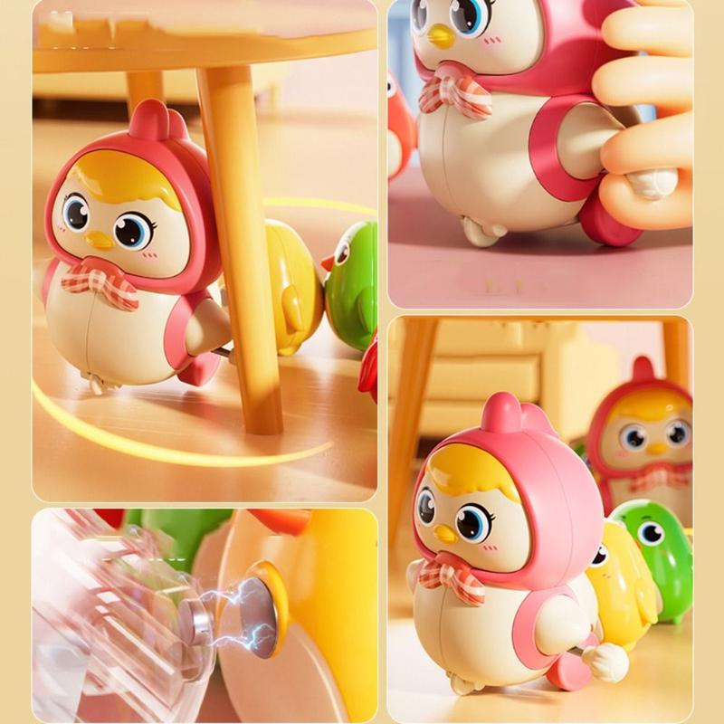 Product Introduction of Birthday Gifts Movable Chicken Clockwork Toys Interactive Cartoon Anime Chicken Wind-up Toy Magnetic Adsorption Funny Swing Walk Crawling Toys Baby/Toddlers 13