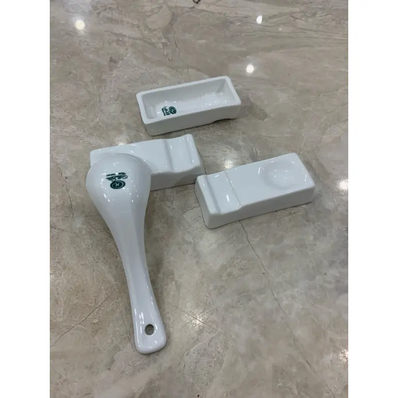 Gác Đũa Thìa Muỗng Sứ Trắng Thương Hiệu Minh Châu 2