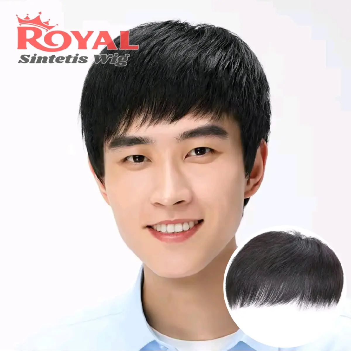 WIG PRIA PENDEK / TOUPEE TUTUP BOTAK / WIG RAMBUT PENUTUP KEBOTAKAN