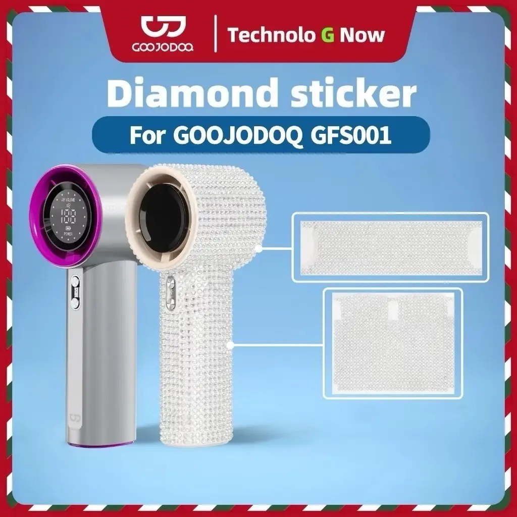 Nhãn dán quạt tốc độ cao Goojodoq Quạt di động Nhãn dán kim cương DIY Phụ Kiện