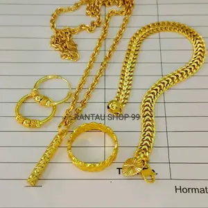 Set Perhiasan Wanita Terbaru Model Kekinian Perhiasan Dewasa Titanium 1 Set komplit, Perhiasan Wanita Anti Luntur dan Karat