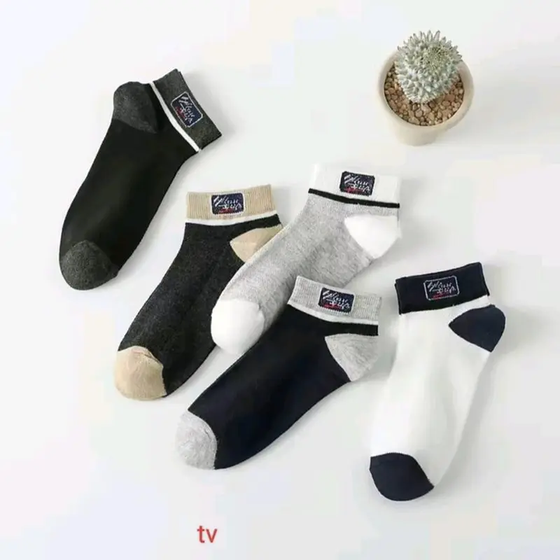 Set 10 Đôi Tất Nam Cổ Ngắn Phong Cách Thể Thao, Cotton Thoáng Khí,Thấm Hút Mồ Hôi Túi Zíp Tiện Lợi Menswear 0