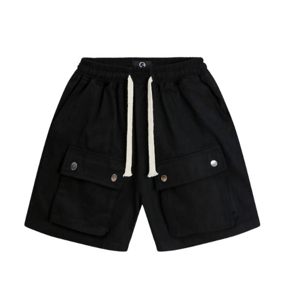 Quần short kaki túi hộp CARGO nam màu đen vải kaki dày dặn nút bâm phong cách hiện đại năng động trẻ trung streetwear unisex quânnquân am #cargo #short #shortkakinam #tuihop quần  zaagat