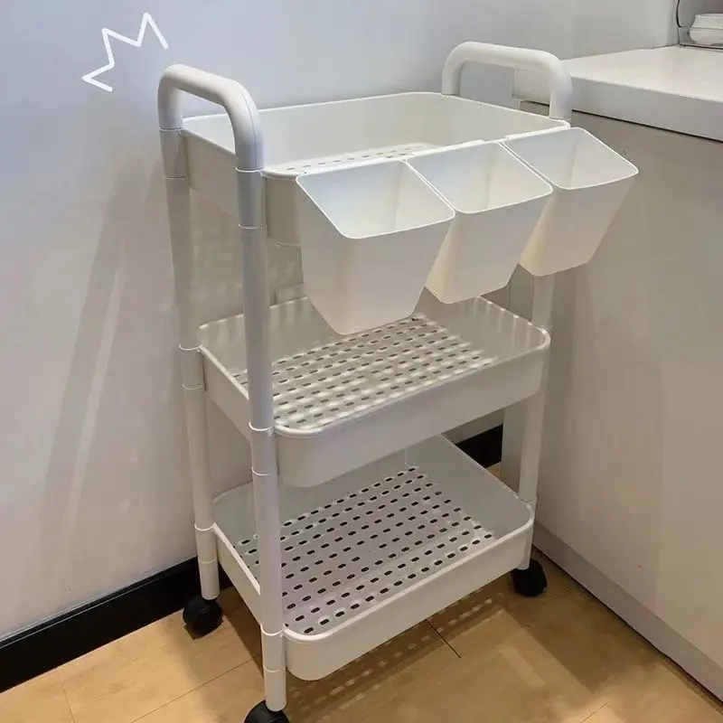 Giá Để Đồ Kéo, Nhiều Tầng, Cho Nhà Bếp Và Phòng Ngủ, Thích Hợp Cho Đồ Ăn Nhẹ Cho Bé, Di Động, Lý Tưởng Cho Phòng Tắm Và Phòng Tắm, Lưu Trữ