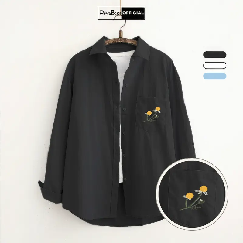 [BST SƠ MI - GIÁ TRẢI NGHIỆM] Áo Sơ Mi By PEABOO Mã BST00 Chất Mềm Mịn Dành Cho Nam Nữ 3