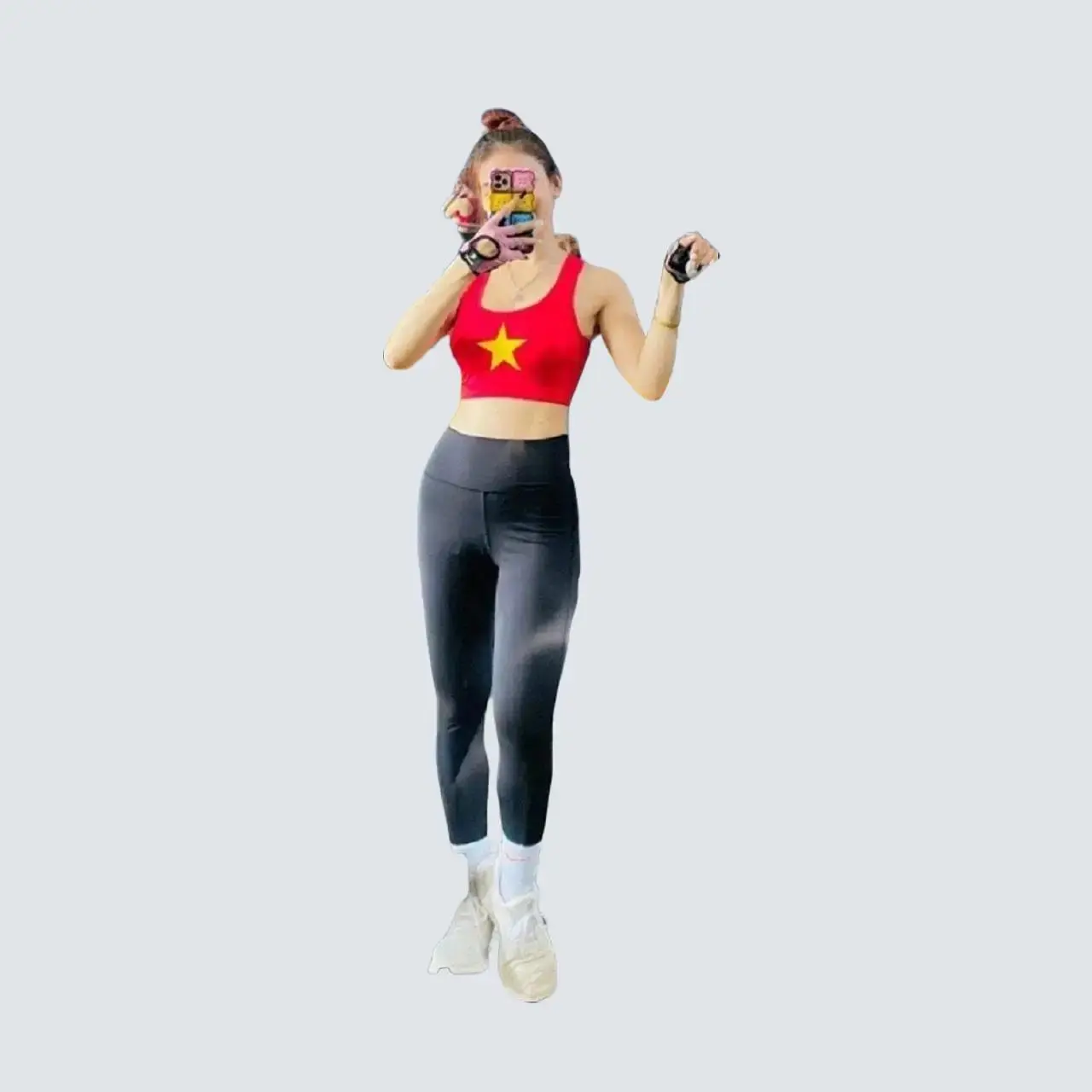 Áo Bra Cờ Đỏ Sao Vàng Chất Thun Có Sẵn Đệm Top Sport Hành (Đồ Tập Gym-Yoga Nữ)