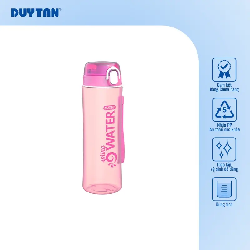 Bình nước Spring 500 - 700ml  DUY TÂN nhựa PP, có quai xách (974 - 975) 4