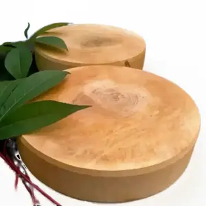 Talenan daging asli kayu asem diameter bulat 30cm Kitchenware