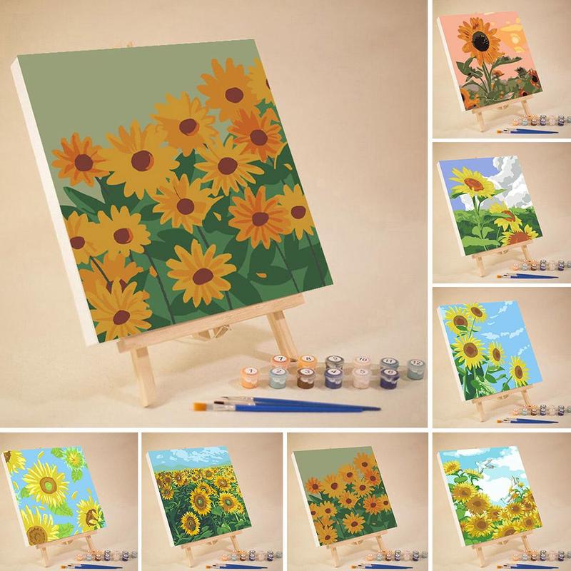 Product Introduction of Painting By Numbers,Room Decoration, Sunflower Oil Digital Digital Art Home Painting, Gifts J5X2 19