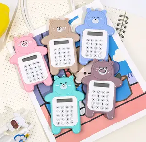 BISA COD 5531 Gantungan Kalkulator Mini / Kalkulator Motif Beruang Mini / Kalkulator Mini 8 Digit Tombol Karet