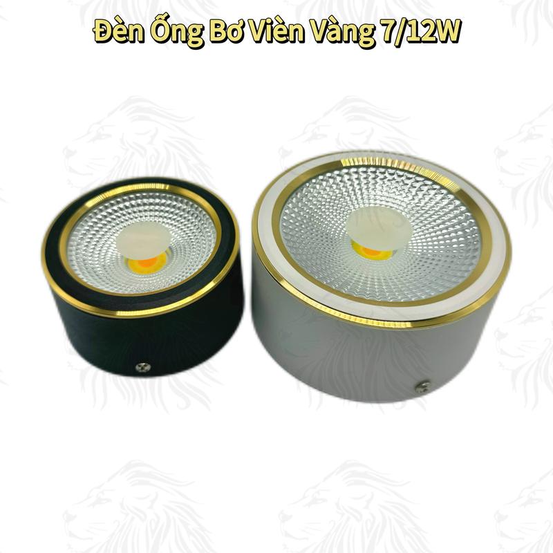 Đèn Ống Bơ Ốp Nổi Trần Vièn Vàng - 7W/12W - Phi 90/115MM - Ánh Sáng Trắng/Vàng/3 Chế Độ Màu - Nguồn (TENTA) - Bảo Hành 24 Tháng