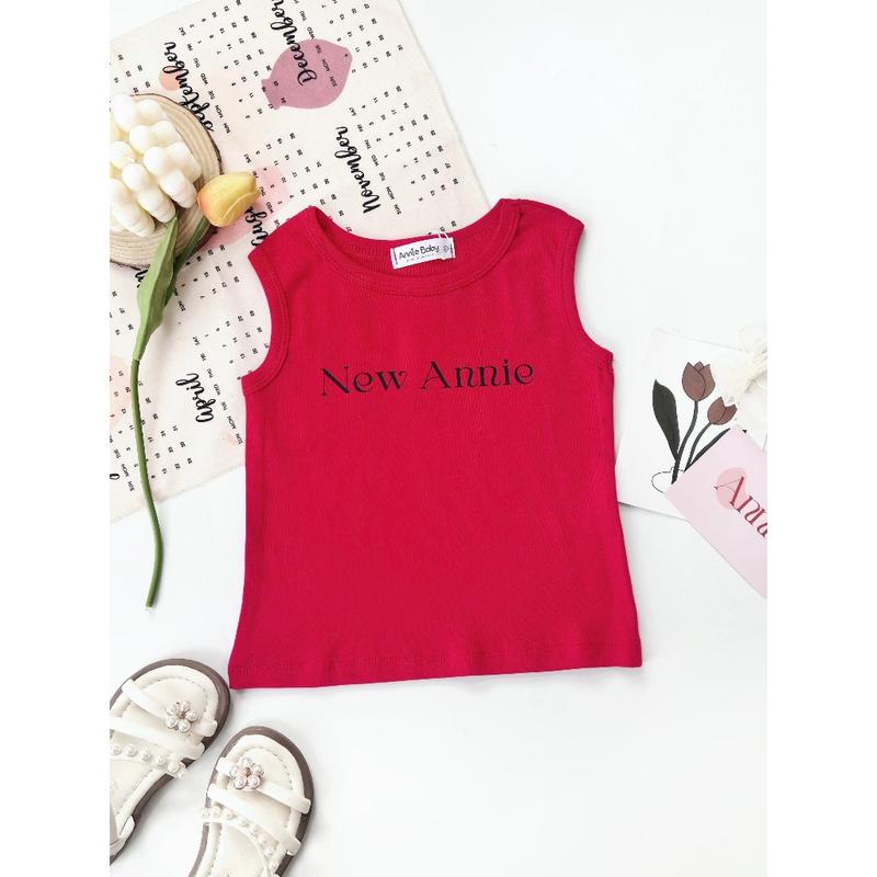 Áo ba lỗ bé gái size đại Anniebaby áo thun sát nách mùa hè cho bé gái từ 13 đến 46kg Quần áo trẻ em AO24024 Cotton 1