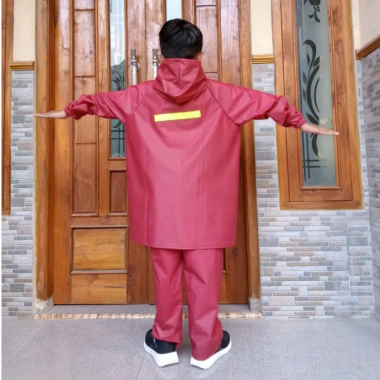 Jas Hujan ANAK Setelan Jaket Celana Anti Rembes Pvc 1