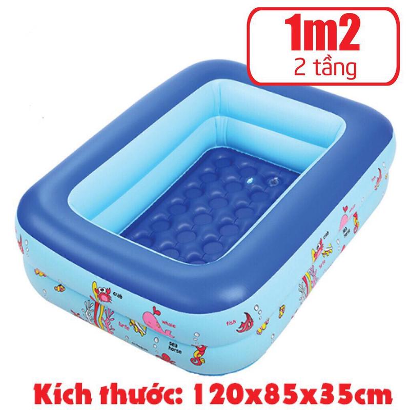 Bể phao 1m20 loại dày 2 tầng tặng kèm miếng vá - bể bơi cho bé - Chọn mua kèm bơm điện khi đặt hàng Đồ Chơi