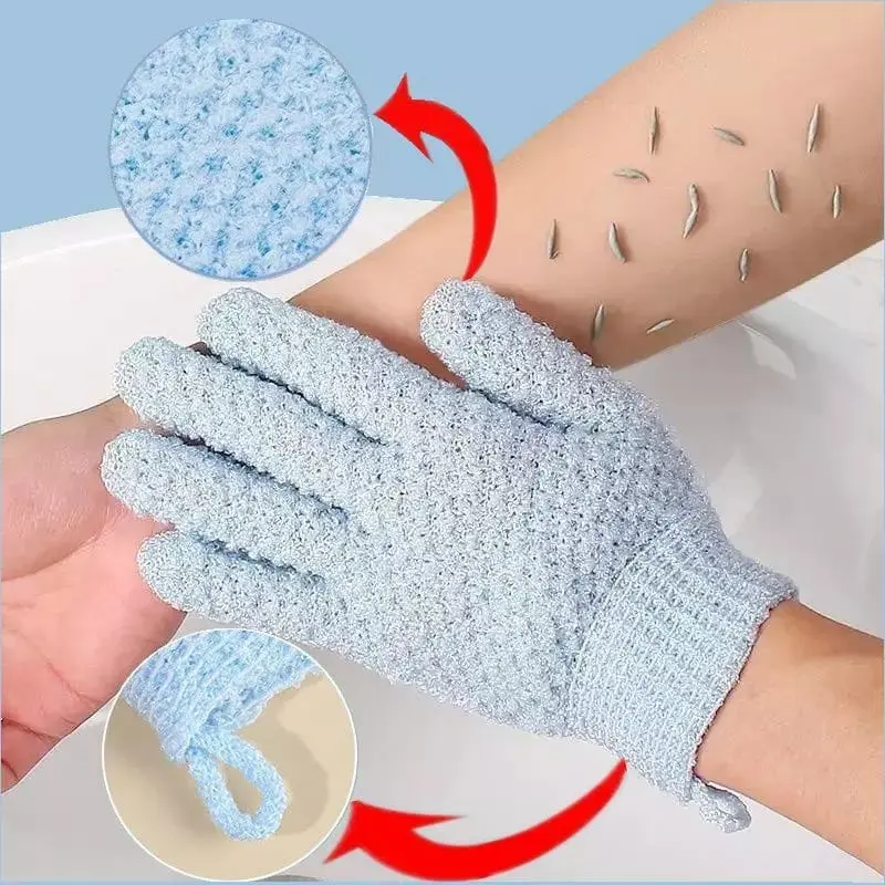 1Pcs Sarung Tangan Mandi Bath Glove Body Scrub Spons Shower Pembersih Daki /Spons Penggosok Kulit Badan / Exfoliating Bath Gloves Tebal S757