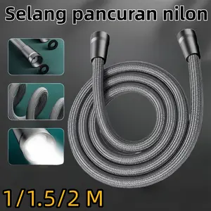 Selang Shower Fleksibel Anti Ledakan Aliran Besar Nilon Premium Tekanan Tinggi Awet Mudah Pasang