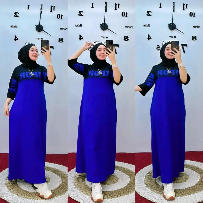 gamis combad viral California mix hitam  by nabil 2
