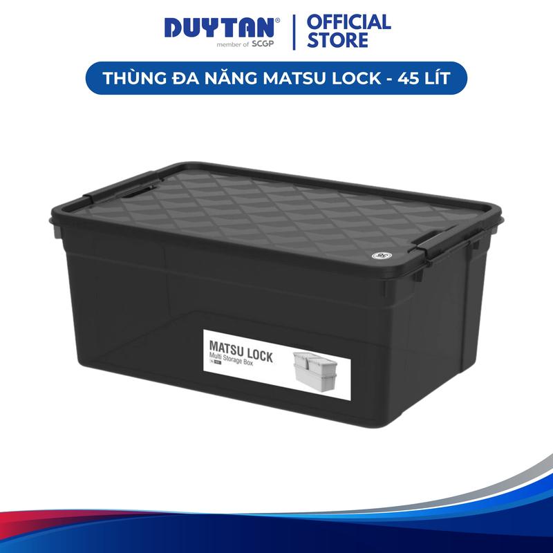 【NDT x Hoàng Vinh VN  Thùng đa năng Matsu Lock 45 DUY TÂN nhựa PP, thùng nhựa lưu trữ có khóa cài bảo quản đồ dùng