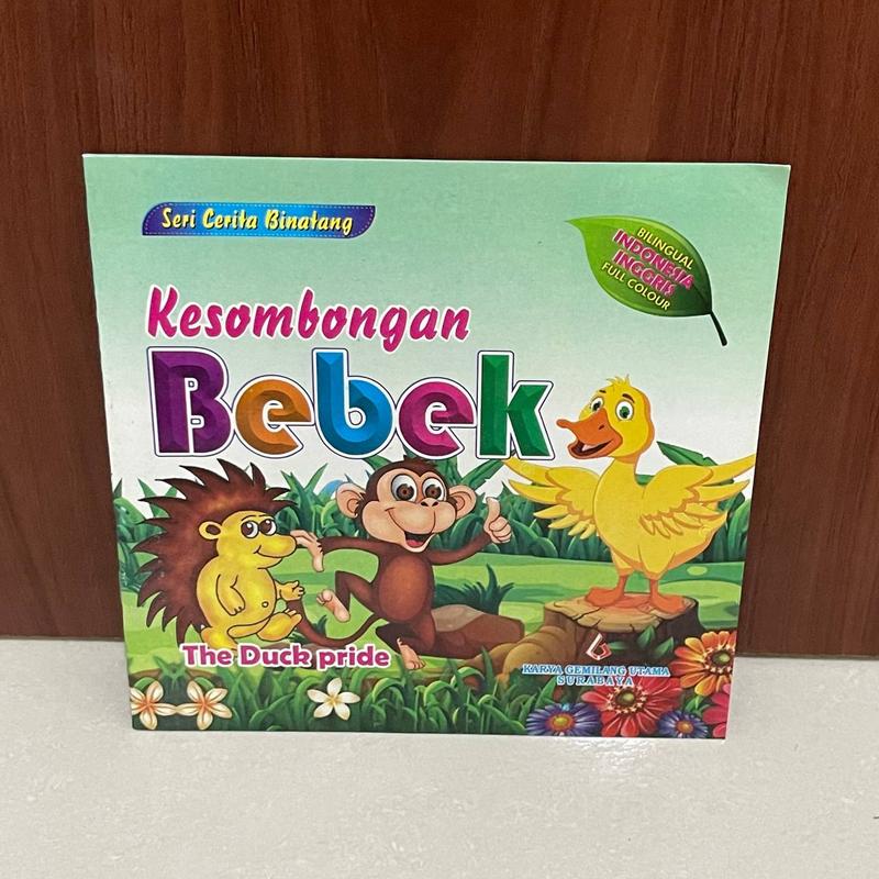 Buku Dongeng Cerita Anak FULL COLOUR Seri Cerita Binatang Indonesia Inggris - Bebek 1